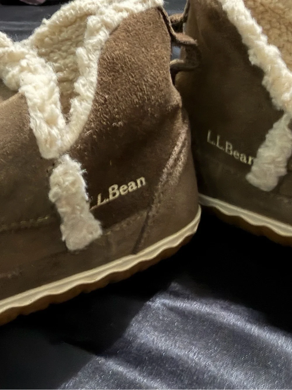 L.L. Bean Mountain Slipper Boot Moc Women's Size 10 M Suede Gray 510523